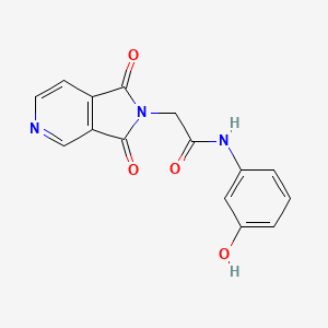 2-(1,3-dioxo-1,3-dihydro-2H-pyrrolo[3,4-c]pyridin-2-yl)-N-(3-hydroxyphenyl)acetamide