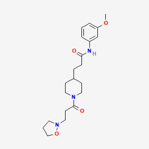 3-{1-[3-(2-isoxazolidinyl)propanoyl]-4-piperidinyl}-N-(3-methoxyphenyl)propanamide