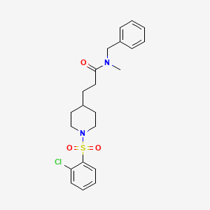 N-benzyl-3-{1-[(2-chlorophenyl)sulfonyl]-4-piperidinyl}-N-methylpropanamide