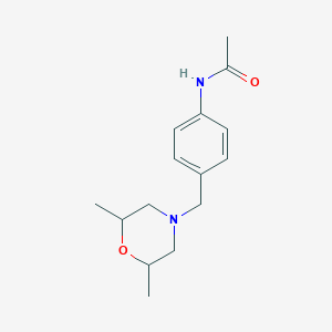 N-{4-[(2,6-dimethyl-4-morpholinyl)methyl]phenyl}acetamide