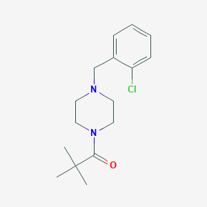 1-[4-(2-CHLOROBENZYL)PIPERAZINO]-2,2-DIMETHYL-1-PROPANONE