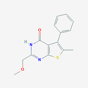 molecular formula C15H14N2O2S B493993 2-(methoxymethyl)-6-methyl-5-phenylthieno[2,3-d]pyrimidin-4(3H)-one 
