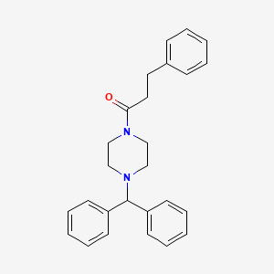 1-(4-BENZHYDRYLPIPERAZINO)-3-PHENYL-1-PROPANONE