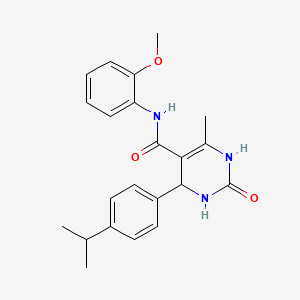 4-(4-isopropylphenyl)-N-(2-methoxyphenyl)-6-methyl-2-oxo-1,2,3,4-tetrahydro-5-pyrimidinecarboxamide