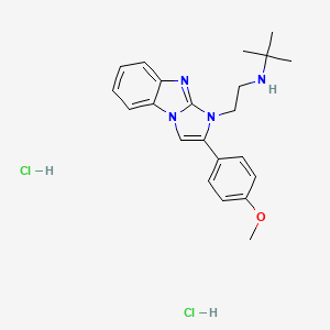 N-{2-[2-(4-methoxyphenyl)-1H-imidazo[1,2-a]benzimidazol-1-yl]ethyl}-2-methyl-2-propanamine dihydrochloride