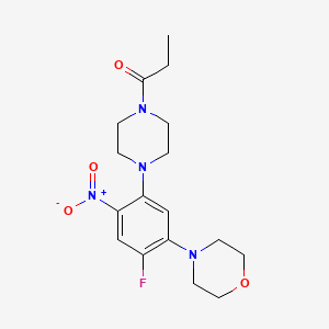 4-[2-fluoro-4-nitro-5-(4-propionyl-1-piperazinyl)phenyl]morpholine