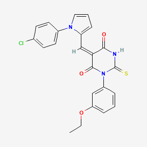 5-{[1-(4-chlorophenyl)-1H-pyrrol-2-yl]methylene}-1-(3-ethoxyphenyl)-2-thioxodihydro-4,6(1H,5H)-pyrimidinedione