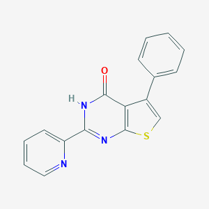 molecular formula C17H11N3OS B494001 5-phenyl-2-(2-pyridinyl)thieno[2,3-d]pyrimidin-4(3H)-one 