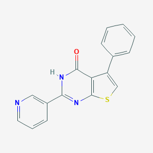 molecular formula C17H11N3OS B494003 5-phenyl-2-(3-pyridinyl)thieno[2,3-d]pyrimidin-4(3H)-one 
