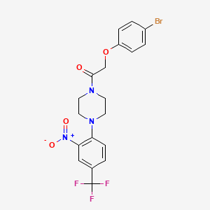 1-[(4-bromophenoxy)acetyl]-4-[2-nitro-4-(trifluoromethyl)phenyl]piperazine