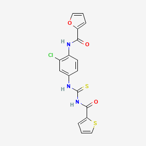 N-[2-chloro-4-({[(2-thienylcarbonyl)amino]carbonothioyl}amino)phenyl]-2-furamide