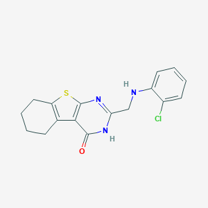 2-[(2-chloroanilino)methyl]-5,6,7,8-tetrahydro[1]benzothieno[2,3-d]pyrimidin-4(3H)-one