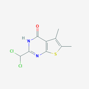 molecular formula C9H8Cl2N2OS B494008 2-(dichloromethyl)-5,6-dimethylthieno[2,3-d]pyrimidin-4(3H)-one 