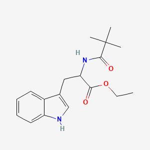 molecular formula C18H24N2O3 B4940095 ethyl N-(2,2-dimethylpropanoyl)tryptophanate 