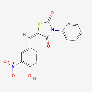 molecular formula C16H10N2O5S B4940137 5-(4-hydroxy-3-nitrobenzylidene)-3-phenyl-1,3-thiazolidine-2,4-dione 