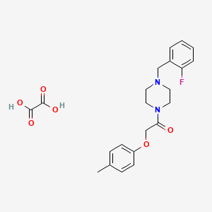 molecular formula C22H25FN2O6 B4940151 1-(2-fluorobenzyl)-4-[(4-methylphenoxy)acetyl]piperazine oxalate 