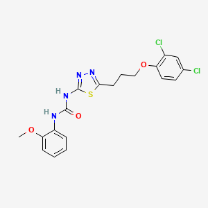 N-{5-[3-(2,4-dichlorophenoxy)propyl]-1,3,4-thiadiazol-2-yl}-N'-(2-methoxyphenyl)urea