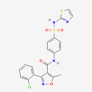 3-(2-chlorophenyl)-5-methyl-N-{4-[(1,3-thiazol-2-ylamino)sulfonyl]phenyl}-4-isoxazolecarboxamide