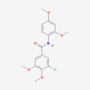 molecular formula C17H18ClNO5 B4940168 3-chloro-N-(2,4-dimethoxyphenyl)-4,5-dimethoxybenzamide 