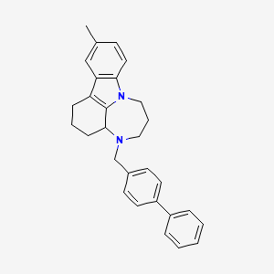 4-(4-biphenylylmethyl)-11-methyl-1,2,3,3a,4,5,6,7-octahydro[1,4]diazepino[3,2,1-jk]carbazole