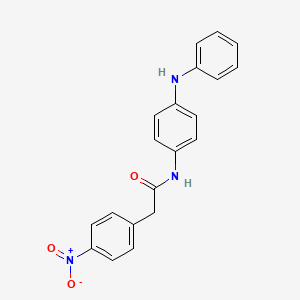 molecular formula C20H17N3O3 B4940176 N-(4-anilinophenyl)-2-(4-nitrophenyl)acetamide 