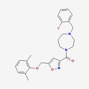 1-({5-[(2,6-dimethylphenoxy)methyl]-3-isoxazolyl}carbonyl)-4-(2-fluorobenzyl)-1,4-diazepane