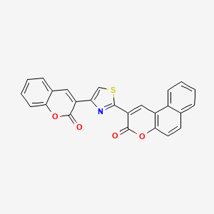 molecular formula C25H13NO4S B4940202 2-[4-(2-oxo-2H-chromen-3-yl)-1,3-thiazol-2-yl]-3H-benzo[f]chromen-3-one 