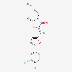 molecular formula C17H9Cl2NO3S B4940230 5-{[5-(3,4-dichlorophenyl)-2-furyl]methylene}-3-(2-propyn-1-yl)-1,3-thiazolidine-2,4-dione 