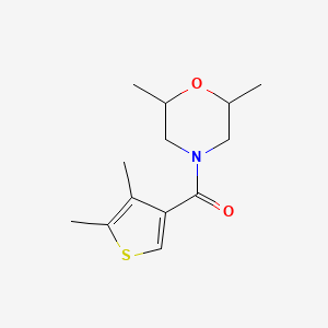 molecular formula C13H19NO2S B4940234 4-[(4,5-dimethyl-3-thienyl)carbonyl]-2,6-dimethylmorpholine 