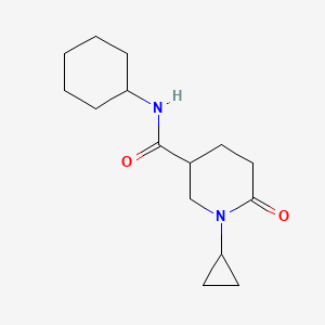 molecular formula C15H24N2O2 B4940267 N-cyclohexyl-1-cyclopropyl-6-oxo-3-piperidinecarboxamide 