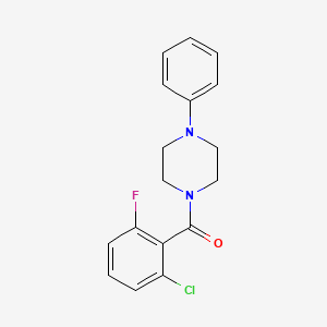 molecular formula C17H16ClFN2O B4940270 1-(2-chloro-6-fluorobenzoyl)-4-phenylpiperazine 