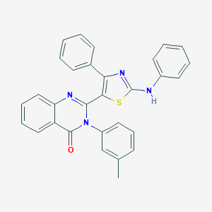 2-(2-anilino-4-phenyl-1,3-thiazol-5-yl)-3-(3-methylphenyl)-4(3H)-quinazolinone