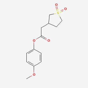 molecular formula C13H16O5S B4940295 4-methoxyphenyl (1,1-dioxidotetrahydro-3-thienyl)acetate 
