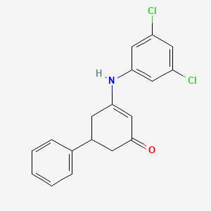 molecular formula C18H15Cl2NO B4940298 3-[(3,5-dichlorophenyl)amino]-5-phenyl-2-cyclohexen-1-one 