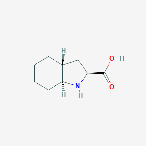 molecular formula C9H15NO2 B049403 (2S,3aR,7aS)-八氢-1H-吲哚-2-羧酸 CAS No. 145438-94-4