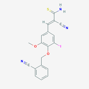 molecular formula C19H14IN3O2S B4940311 2-cyano-3-{4-[(2-cyanobenzyl)oxy]-3-iodo-5-methoxyphenyl}-2-propenethioamide 