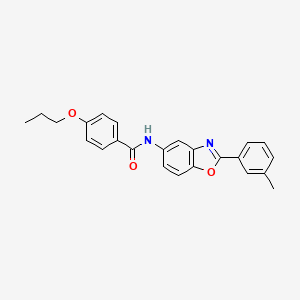 molecular formula C24H22N2O3 B4940313 N-[2-(3-methylphenyl)-1,3-benzoxazol-5-yl]-4-propoxybenzamide 