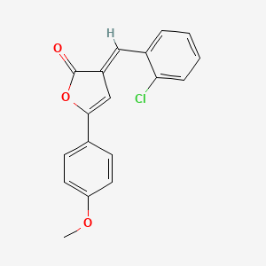 molecular formula C18H13ClO3 B4940314 3-(2-chlorobenzylidene)-5-(4-methoxyphenyl)-2(3H)-furanone 