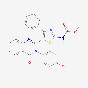 Methyl 5-[3-(4-methoxyphenyl)-4-oxo-3,4-dihydro-2-quinazolinyl]-4-phenyl-1,3-thiazol-2-ylcarbamate