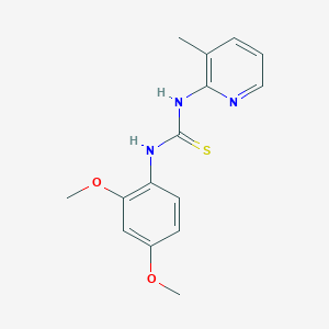 molecular formula C15H17N3O2S B4940332 N-(2,4-dimethoxyphenyl)-N'-(3-methyl-2-pyridinyl)thiourea 