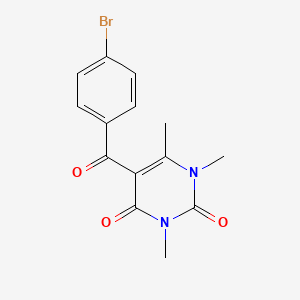 molecular formula C14H13BrN2O3 B4940359 5-(4-bromobenzoyl)-1,3,6-trimethyl-2,4(1H,3H)-pyrimidinedione 