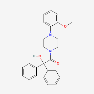 molecular formula C25H26N2O3 B4940366 2-[4-(2-methoxyphenyl)-1-piperazinyl]-2-oxo-1,1-diphenylethanol 