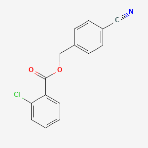 molecular formula C15H10ClNO2 B4940378 4-cyanobenzyl 2-chlorobenzoate 