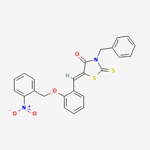 molecular formula C24H18N2O4S2 B4940381 3-benzyl-5-{2-[(2-nitrobenzyl)oxy]benzylidene}-2-thioxo-1,3-thiazolidin-4-one 