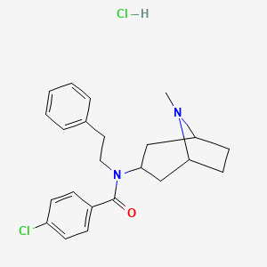 molecular formula C23H28Cl2N2O B4940402 4-chloro-N-(8-methyl-8-azabicyclo[3.2.1]oct-3-yl)-N-(2-phenylethyl)benzamide hydrochloride 