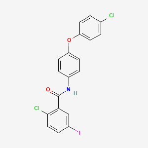 molecular formula C19H12Cl2INO2 B4940410 2-chloro-N-[4-(4-chlorophenoxy)phenyl]-5-iodobenzamide 