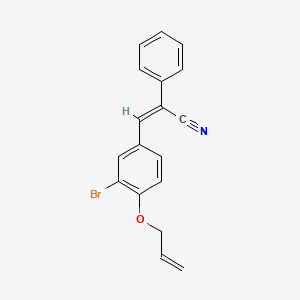 molecular formula C18H14BrNO B4940429 3-[4-(allyloxy)-3-bromophenyl]-2-phenylacrylonitrile 