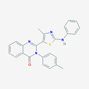 molecular formula C25H20N4OS B494043 2-(2-anilino-4-methyl-1,3-thiazol-5-yl)-3-(4-methylphenyl)-4(3H)-quinazolinone 