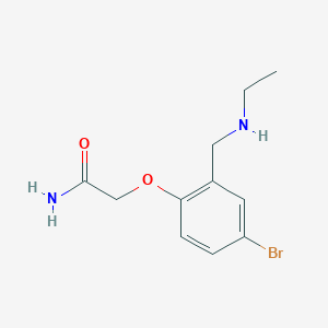 molecular formula C11H15BrN2O2 B4940435 2-{4-bromo-2-[(ethylamino)methyl]phenoxy}acetamide 