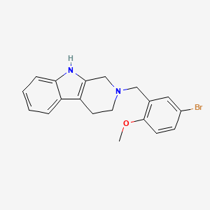 molecular formula C19H19BrN2O B4940439 2-(5-bromo-2-methoxybenzyl)-2,3,4,9-tetrahydro-1H-beta-carboline 